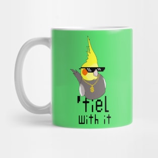 tiel with it - cockatiel thug life doodle Mug